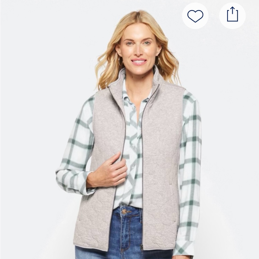 Market & Spruce Tails Quilted Knit Vest - Size L
